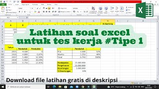 Latihan Soal Tes Excel Untuk Masuk Kerja - Tipe 1