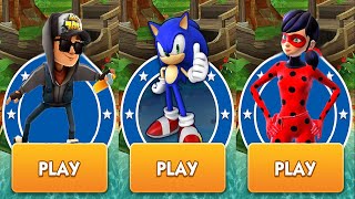 Subway Surfers vs Sonic Dash vs Miraculous Ladybug Android Gameplay screenshot 4
