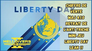 ACTU HELLDIVERS 2: CHIFFRE DE VENTE - LES DEV PARLENT DE L'ANTI TRICHE - MINI JEU LIBERTY DAY- LEAKS