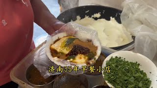 济南35年早餐小店专做豆腐脑，胡辣汤，老式甜沫！ #寻味烟火气 #好客山东 #豆腐脑 #甜沫 #胡辣汤