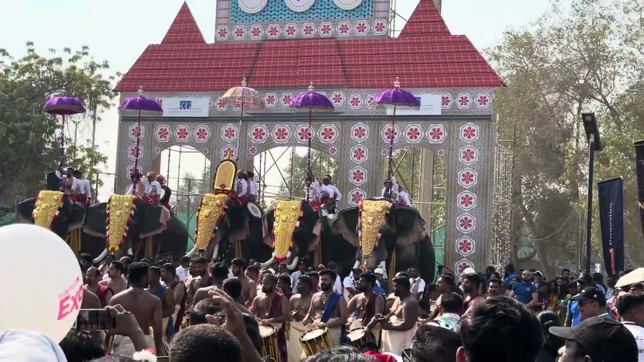 “MMDE Thrissur Pooram @ Dubai 2025 – Kerala’s Festival Spirit in Desert Lights! 🔥🇦🇪✨”
