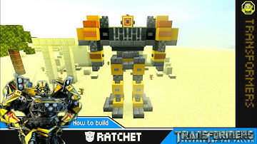 Minecraft - how to build Ratchet robot mode Transformers 2 ROTF สอนสร้าง"แร็ทเช็ท"หุ่นคุณหมอออโตบ๊อท