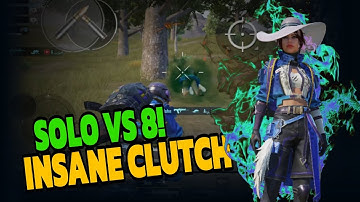 8 Kill Solo Clutch 😱 | Chicken Dinner | Ace Master Rank Push 🔥