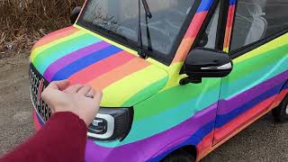 Coco Coupe - Rainbow Pride Ride 60v Electric Golf Cart From SaferWholesale