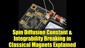 Spin Diffusion Constant & Integrability Breaking in Classical Magnets Explained
