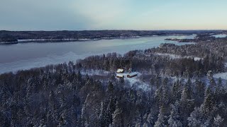 Norwegian Cabin In Frozen Forest