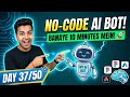 AI Chatbot बनाएं बिना कोडिंग के! 🤖 | No-Code AI Chatbot Tutorial for Business 2026 Day 37