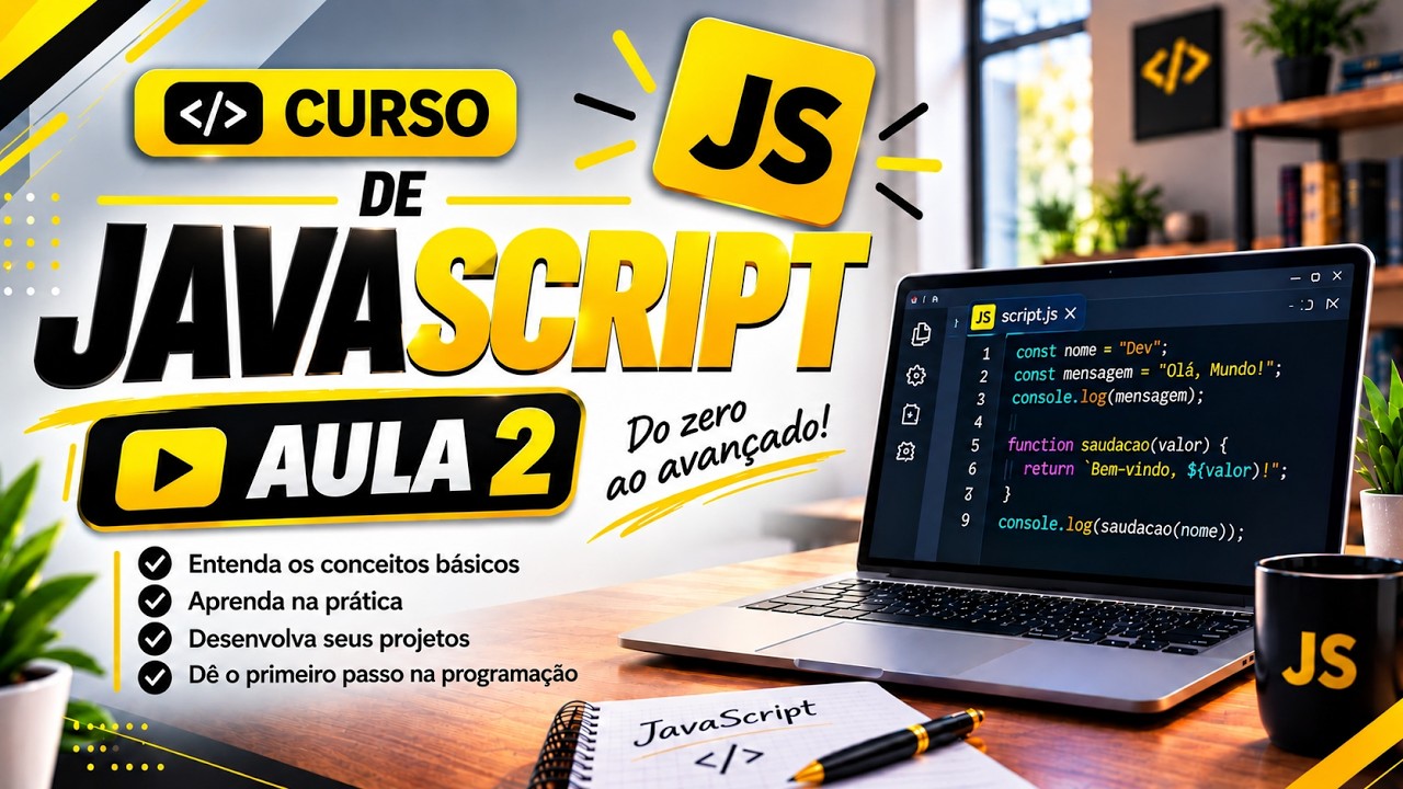 Curso de JavaScript Aula 2: Aprenda a Programar do Zero na Prática ...