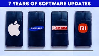 7 Years Of Software Updates ? || Samsung,Apple,Oneplus,Xiaomi,Realme