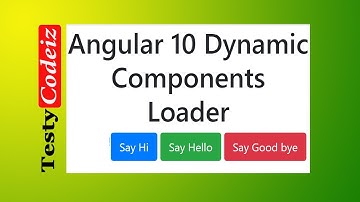Dynamic Components Loader in angular | Angular 10  dynamic components Loader | Angular by Ashish