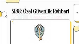 5188 - Özel Güvenlik Rehberi