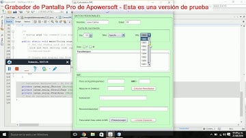 Registro de IMC java netbeans