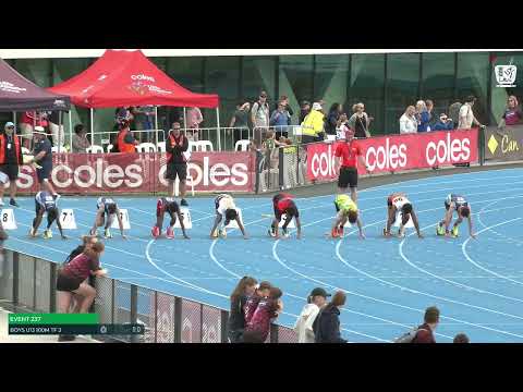 Boys U13 100m Timed Final 3: 2022/23 State Track and Field Championships