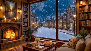 Tranquil Winter Jazz Ambience ❄️ Cozy Coffee Shop & Fireplace Sounds for Study & Work screenshot 5