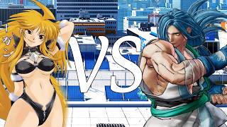 Swordplay on the roof! Gogan vs Sogetsu Kazuma. Reverse ryona. Mugen. Samurai Shodown