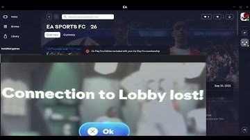 Fix EA SPORTS FC 26 Error Connection To Lobby Lost On PC