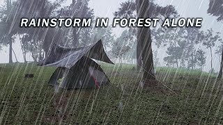 TRAPPED in a RAINSTORM Camping!! Soothing Rain Sounds for Sleeping and Relaxing (ASMR)