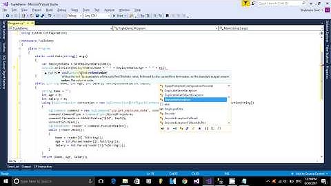 Using Tuples in C# 7.0 - Latest Features - Visual Studio 2017