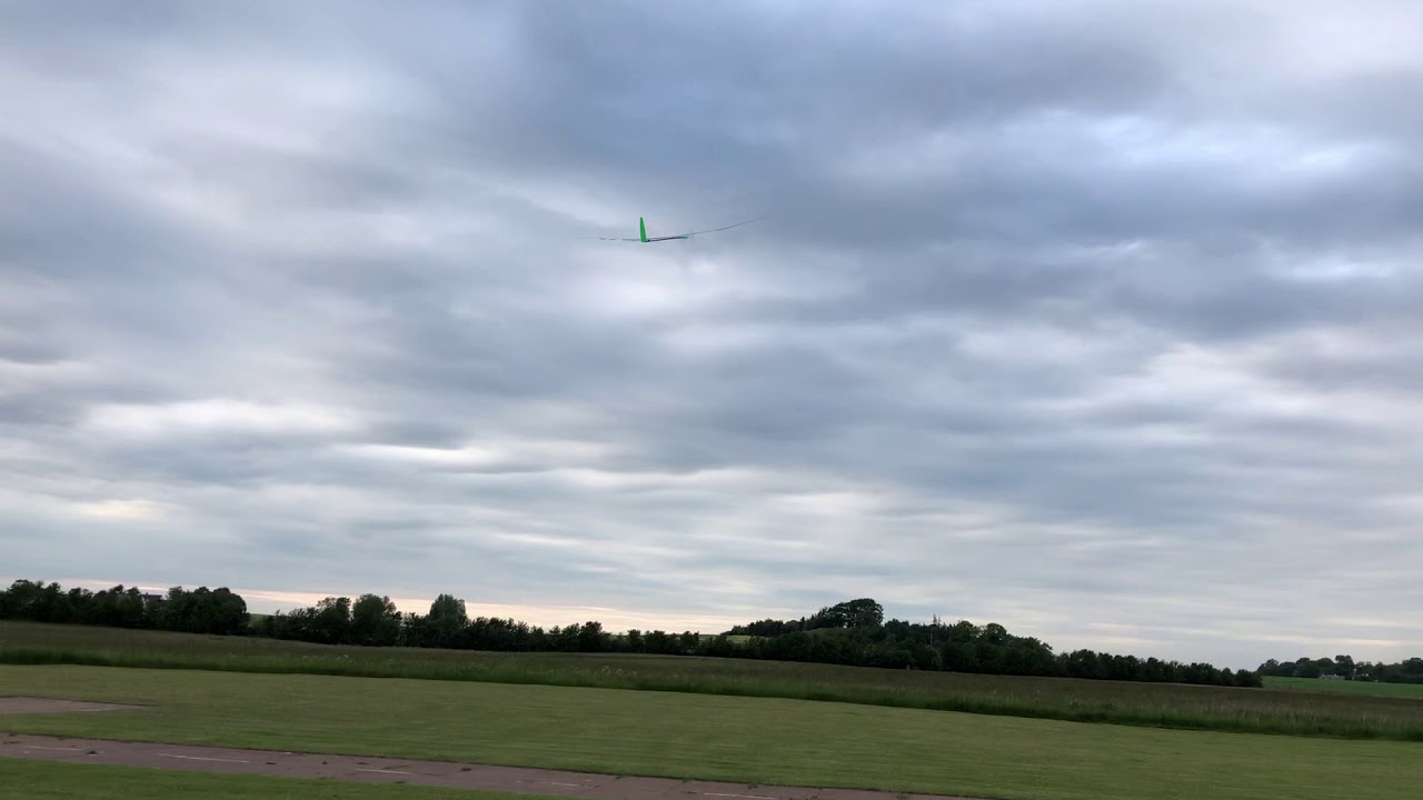 RC Sense sailplane 4 meter first flight on HTM