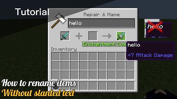 Minecraft | How to rename items in an anvil without italics (Bedrock Edition)