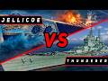 SHORTS ЛИНКОР JELLICOE VS THUNDERER! ЧТО ОКАЖЕТСЯ СИЛЬНЕЕ?! VKPLAY TWITCH RUTUBE МИР КОРАБЛЕЙ