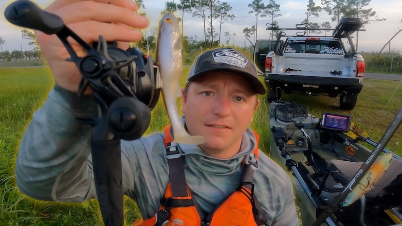 Bass Fishing Before Work with Big Wind and Big Baits