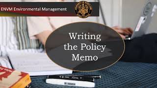 How to Write the Policy Memo
