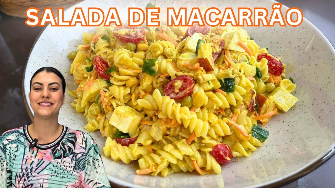 SALADA DE MACARRÃO com molho de alho confitado | super fácil e prática 