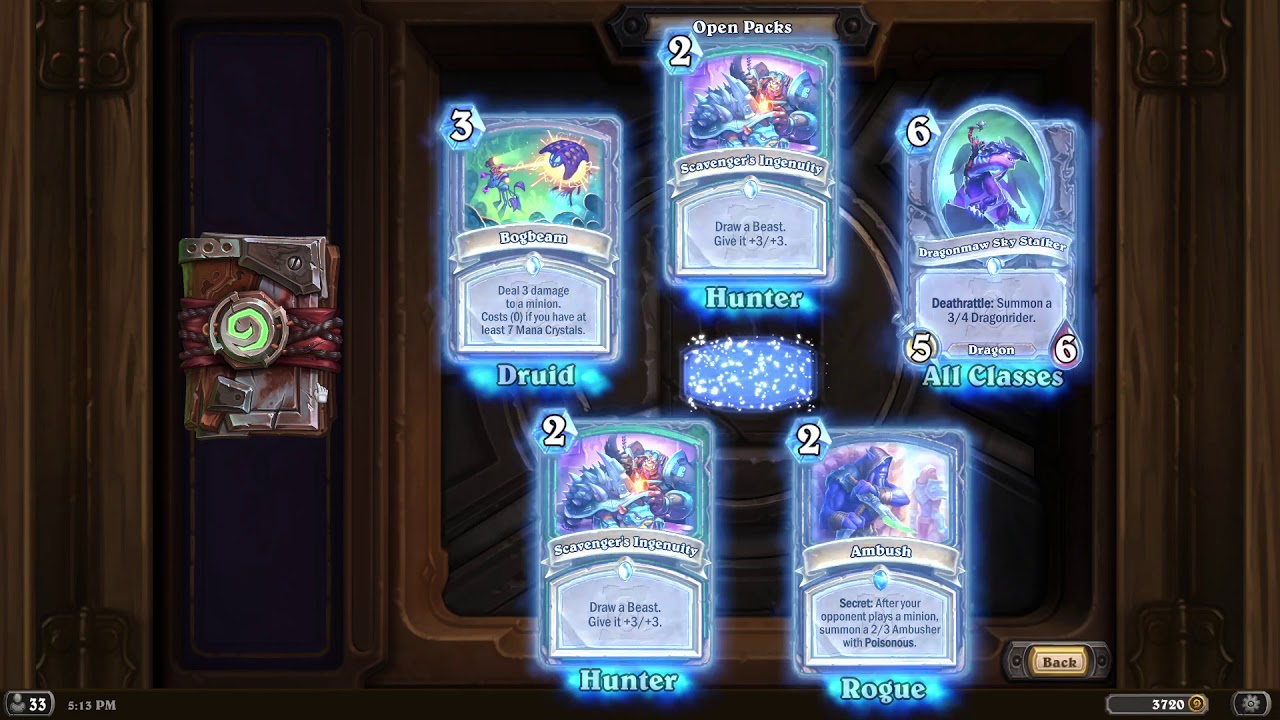 opening packs from april end of season rewards (Hearthstone) YouTube