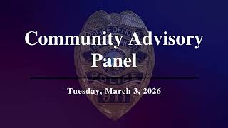 Community Advisory Panel- March 3, 2026
