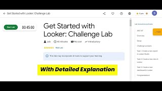Get Started with Looker | GCP Challenge Lab with Detailed Explanation