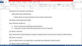 Task July 2020 Grade 5 Computer  Unit 3 Topic Networks and Multimedia