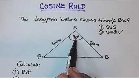 The cosine rule: 2016 maths paper 2