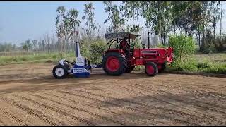 Mahindra 575 DI XP PLUS & Marshal Double Axle Laser Land Leveller