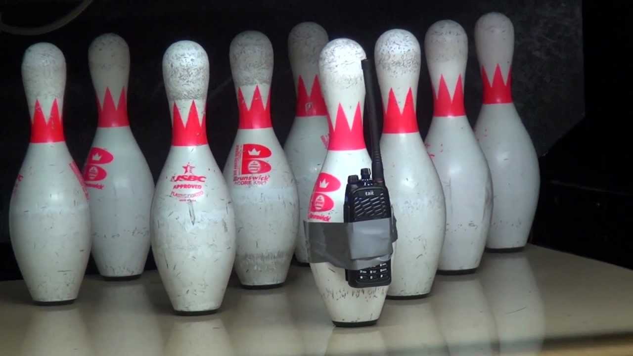 Tait Tough Radio hit by a bowling ball YouTube