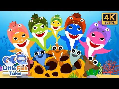 Baby Shark Wearing a Dinosaur Costume! | Nursery Rhyme | Little Fish Tales | #fish