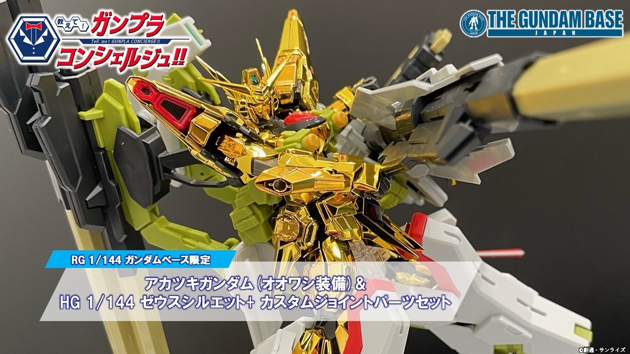 RG 1/144 THE GUNDAM BASE LIMITED AKATSUKI GUNDAM (OOWASHI PACK