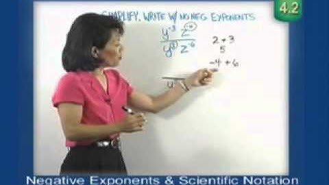 4.2 -- Negative Exponents and Scientific Notation