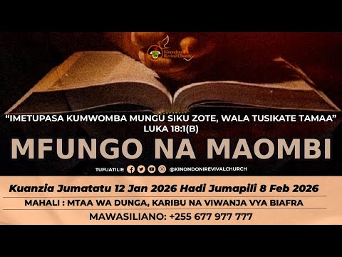 IBADA YA MFUNGO NA MAOMBI SIKU YA 24  | 4 FEBRUARI 2026