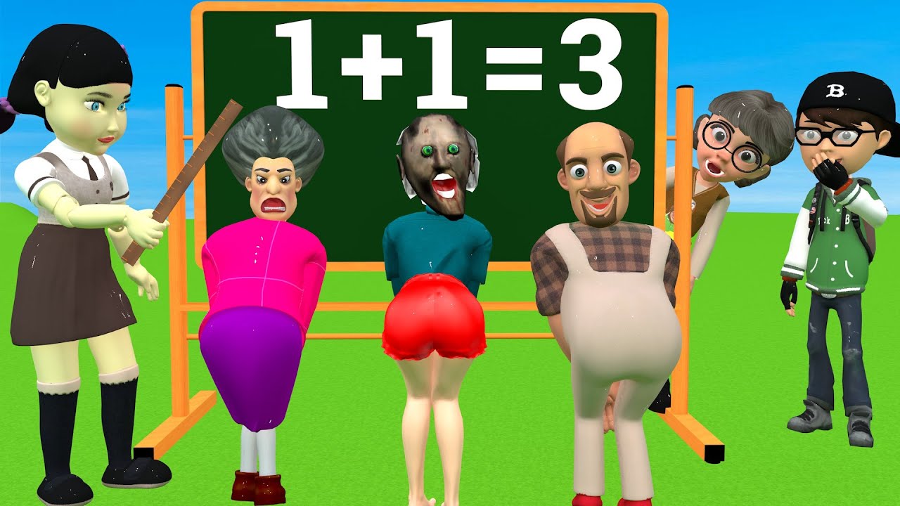 Scary Teacher 3D vs Squid Game 2 Nick and Tani the Best Troll of MissT or 5 Times Challenge