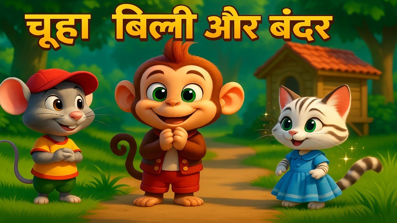 चूहा बिल्ली और बंदर की कहानी | The Secret of the Cat | Moral Hindi Story
