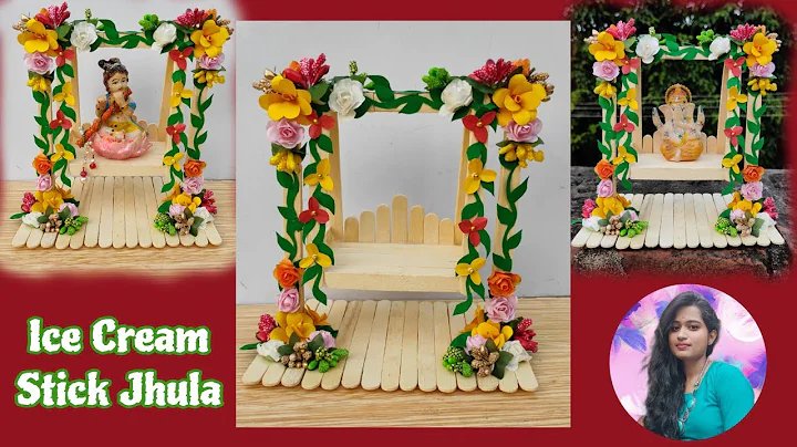 Ice Cream Stick Jhula Making/DIY Popsicle Stick Swing/Jhula Craft