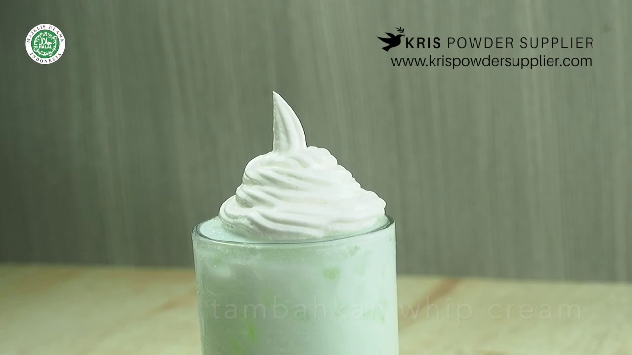 Cara membuat minuman kekinian :Milk Cream Fussion Peppermint