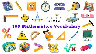100 Daily Use Mathematics Objects English Vocabulary with Pictures for Kids