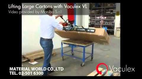 Vaccum : Lifting large cartons with vaculex VL