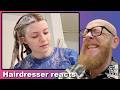 She is bleaching her box dyed hair  hairdresser reacts to hair fails