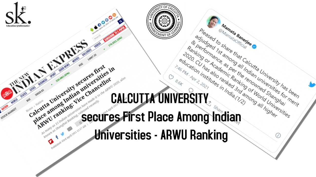 Calcutta University Secures "FIRST" Place among Indian Universities in ARWU RANKING 2020