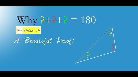 Proof that the Sum of the 3 angles in a Triangle is 180 degrees