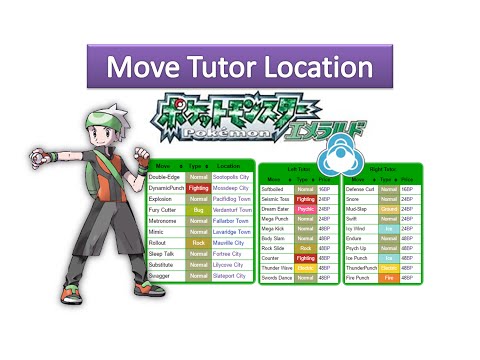 Pokemon Emerald All Move Tutor Locations Youtube