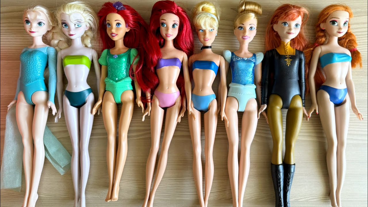 Mattel Disney Princesses Dress up Ariel, Rapunzel, Belle, Tiana, Sindirella, Mulan DIY 